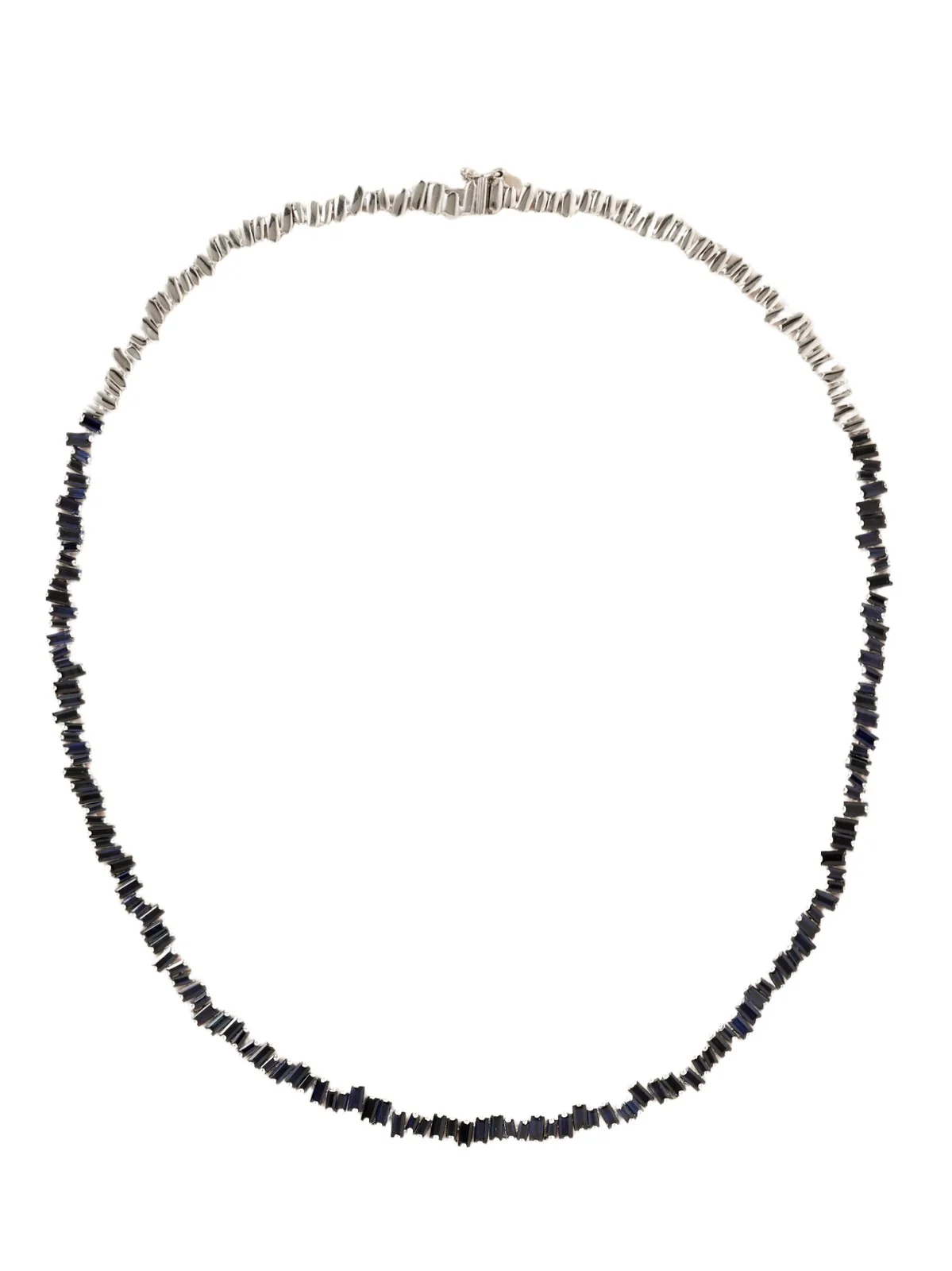 18-karat White Gold Sapphire Tennis Necklace 18-karat White Gold Sapphire Tennis Necklace