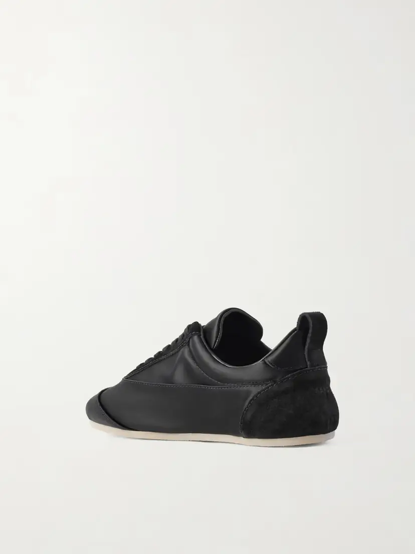 Jil Sander Suede-trimmed Satin Sneakers | Thumbnail 3