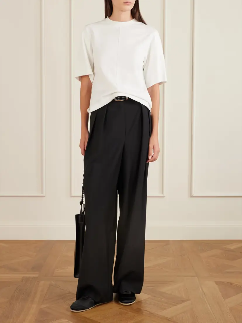 Jil Sander Suede-trimmed Satin Sneakers | Thumbnail 4