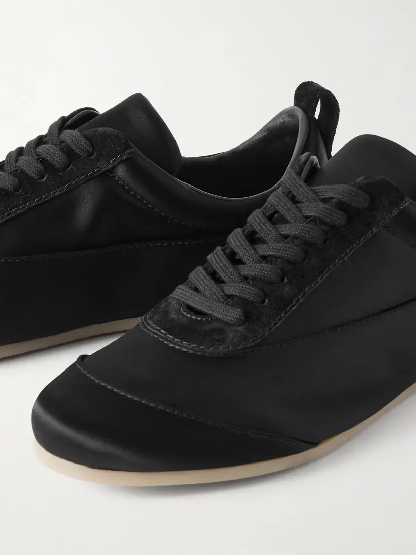 Jil Sander Suede-trimmed Satin Sneakers | Thumbnail 5