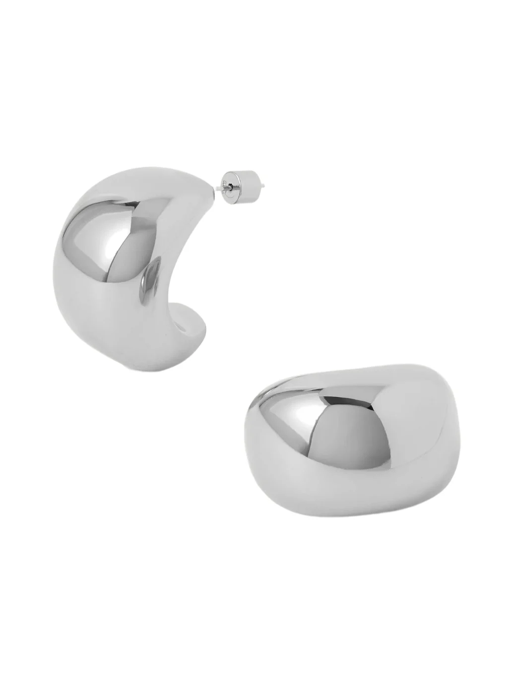 Martha Calvo Jordyn Rhodium-plated Hoop Earrings