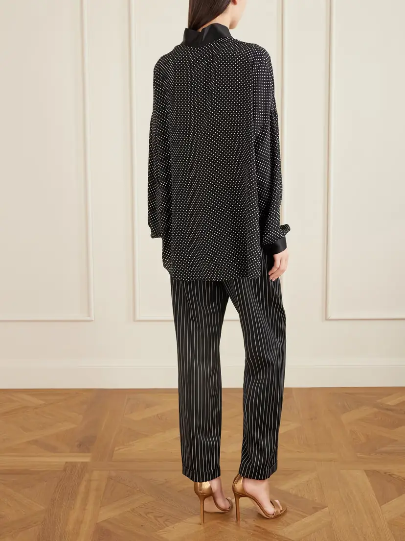 Tom Ford Pussy-bow Polka-dot Silk-satin Blouse | Thumbnail 4 Tom Ford Pussy-bow Polka-dot Silk-satin Blouse | Thumbnail 4