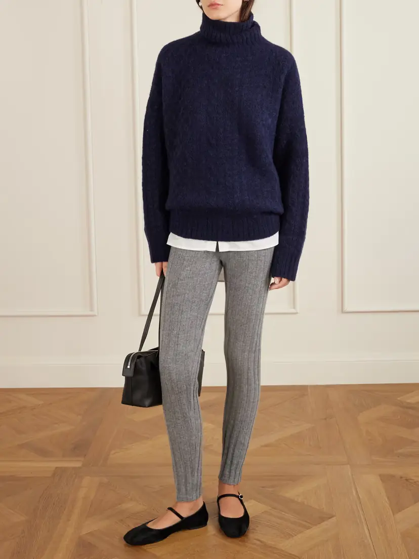 The Elder Statesman Ribbed Cashmere Leggings | Thumbnail 2