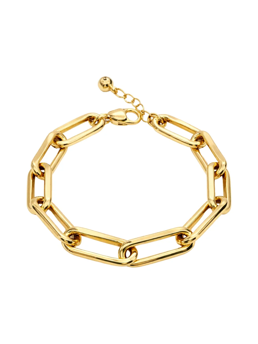 14K Gold Paper Clip Chain Bracelet 14K Gold Paper Clip Chain Bracelet