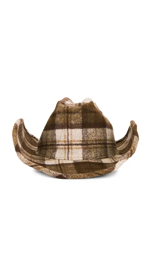 Understated Leather Plaid Cowboy Hat | Thumbnail 2 Understated Leather Plaid Cowboy Hat | Thumbnail 2