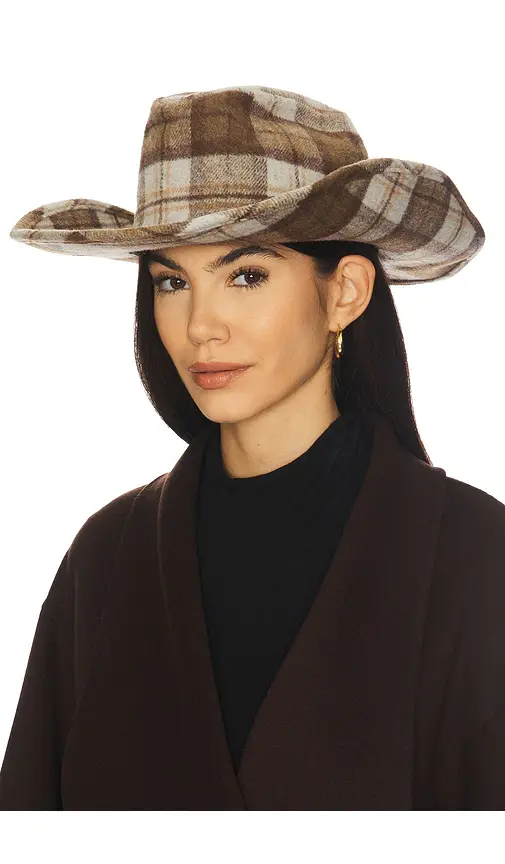 Understated Leather Plaid Cowboy Hat