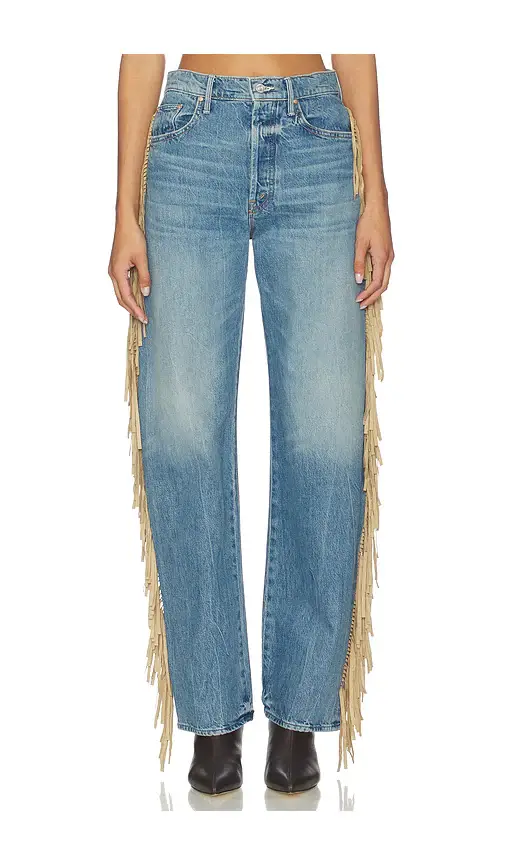 Mother The Fringe Half-pipe Button Sneaker Jeans | Image 1 Mother The Fringe Half-pipe Button Sneaker Jeans | Image 1