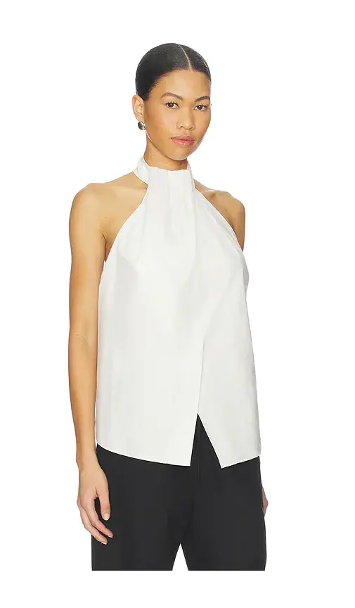 St. Agni Oxford Halter Tie Back Top | Thumbnail 2