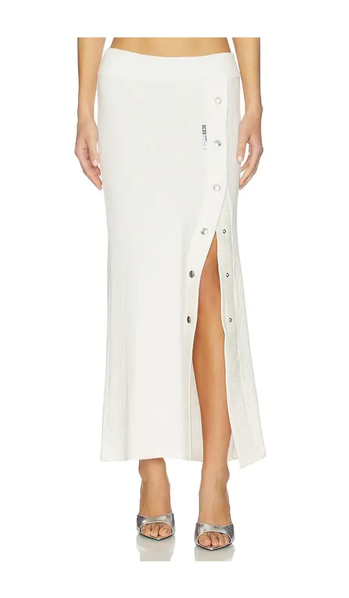 GCDS Ribbed Snap Long Skirt | Image 1 GCDS Ribbed Snap Long Skirt | Image 1