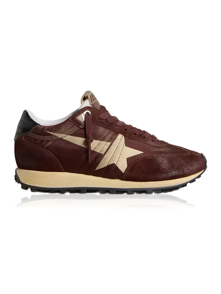 Running Marathon Leather-Trimmed Sneakers Running Marathon Leather-Trimmed Sneakers