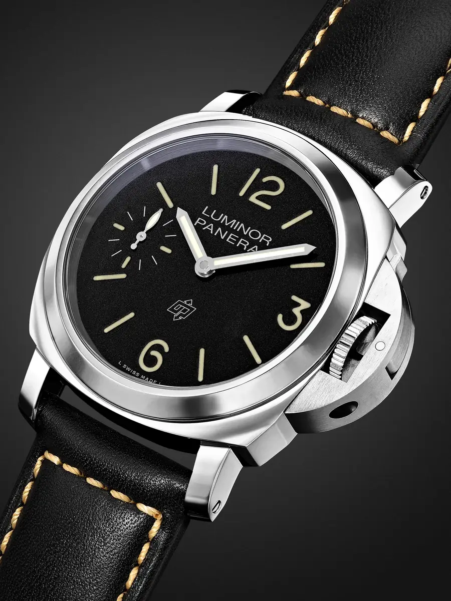 Panerai Luminor Logo Hand-Wound 44mm Stainless Steel and Leather Watch, Ref. No. PAM01084 - Men | Thumbnail 3 Panerai Luminor Logo Hand-Wound 44mm Stainless Steel and Leather Watch, Ref. No. PAM01084 - Men | Thumbnail 3