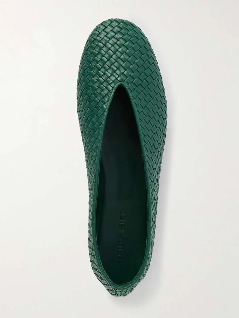 Bottega Veneta Rosa Intrecciato Leather Ballet Flats | Thumbnail 5
