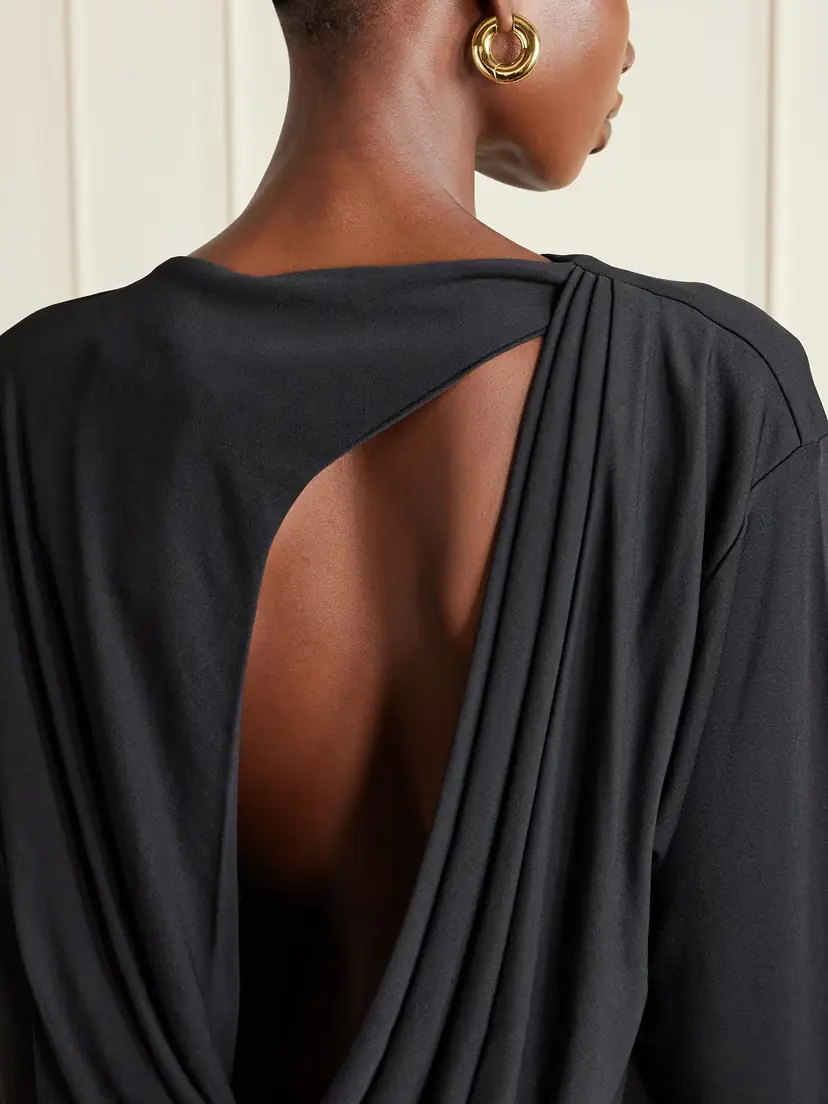 Jacquemus The Mistral Open-back Draped Jersey Mini Dress | Thumbnail 4