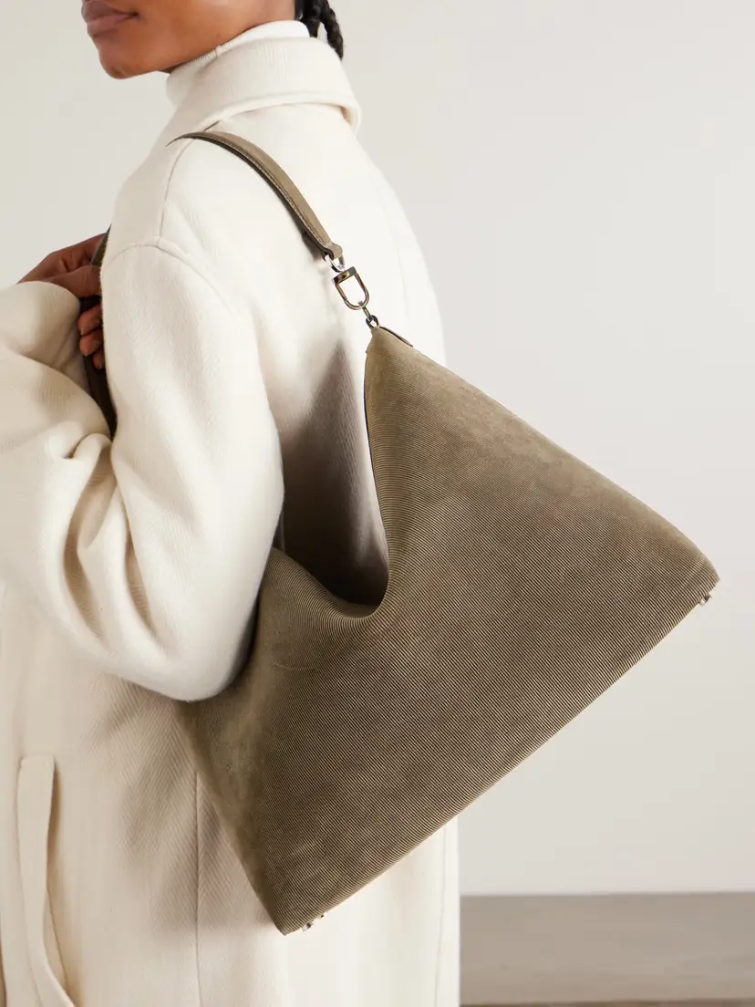 TOTEME Bevel Medium Textured-suede Tote | Thumbnail 2 TOTEME Bevel Medium Textured-suede Tote | Thumbnail 2