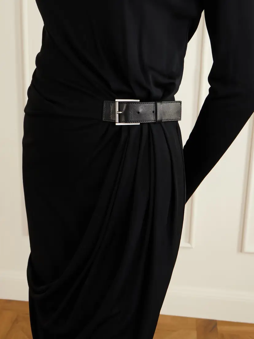 Tom Ford Belted Draped Jersey Midi Dress | Thumbnail 4 Tom Ford Belted Draped Jersey Midi Dress | Thumbnail 4