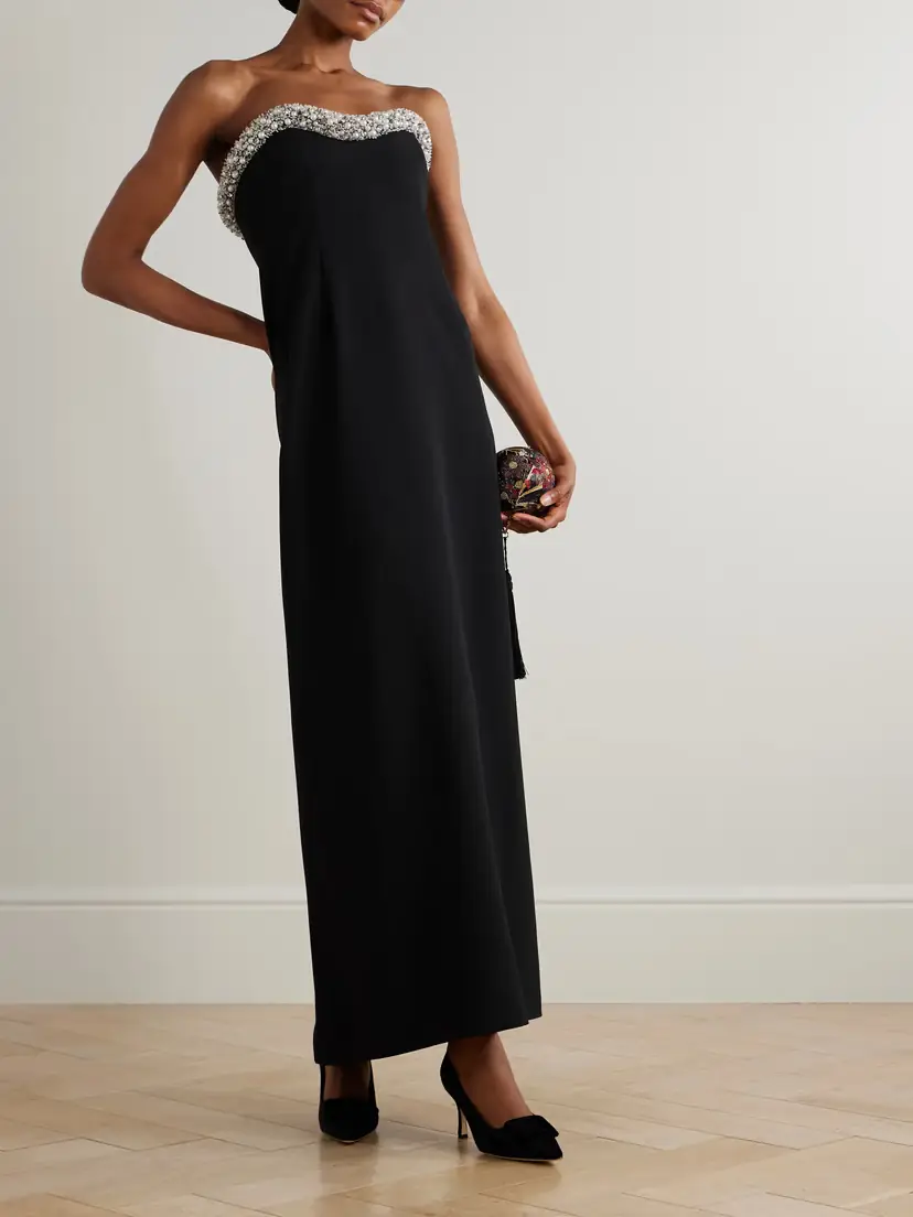 Simkhai Riona Strapless Embellished Crepe Gown | Thumbnail 2 Simkhai Riona Strapless Embellished Crepe Gown | Thumbnail 2