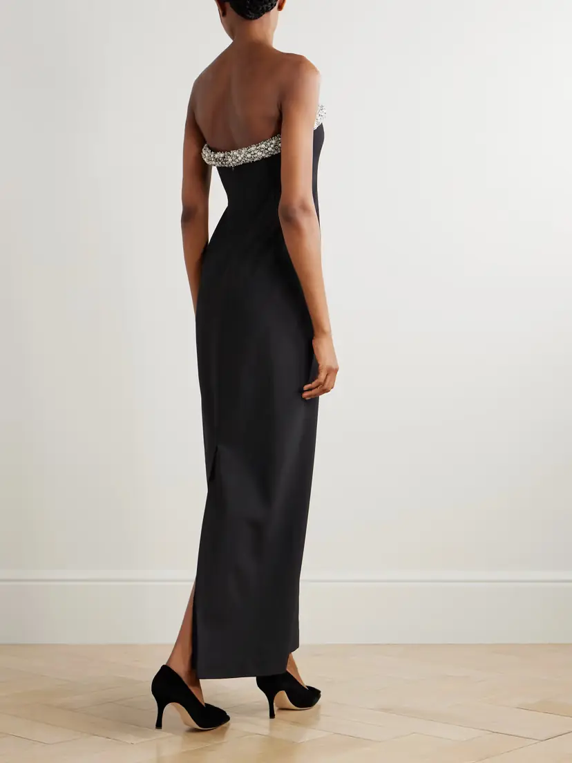 Simkhai Riona Strapless Embellished Crepe Gown | Thumbnail 3 Simkhai Riona Strapless Embellished Crepe Gown | Thumbnail 3