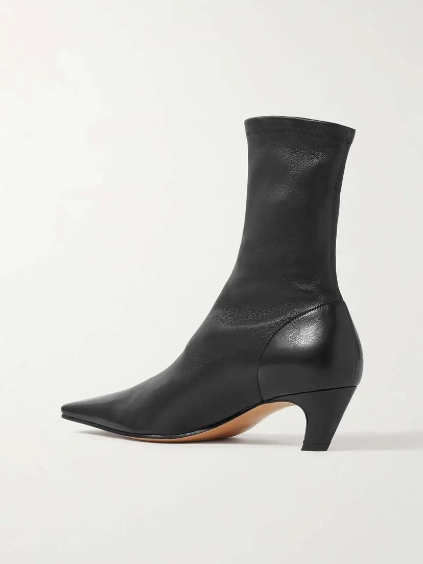 Khaite Arizona Leather Ankle Boots | Thumbnail 3