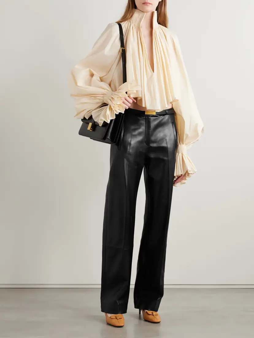 Khaite Miles Leather Straight-leg Pants | Thumbnail 2 Khaite Miles Leather Straight-leg Pants | Thumbnail 2