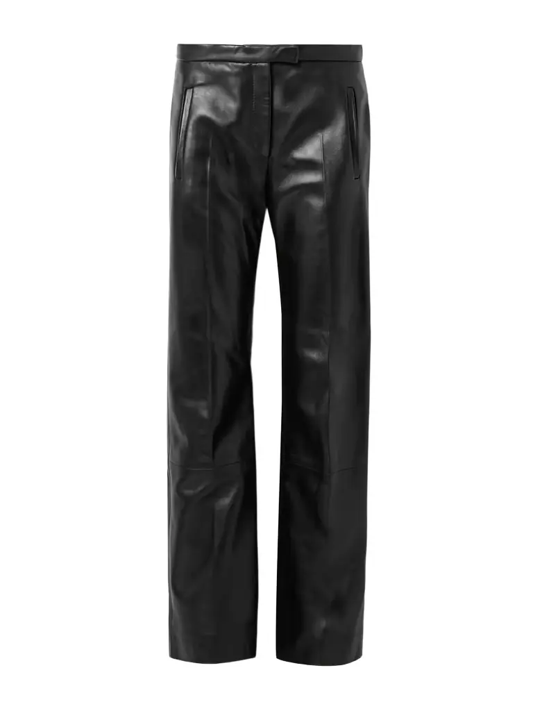 Khaite Miles Leather Straight-leg Pants | Image 1 Khaite Miles Leather Straight-leg Pants | Image 1