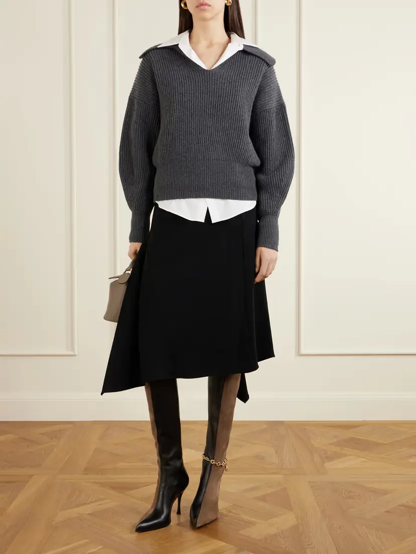 Loewe Comic Embellished Stretch-leather And Suede Knee Boots | Thumbnail 4 Loewe Comic Embellished Stretch-leather And Suede Knee Boots | Thumbnail 4