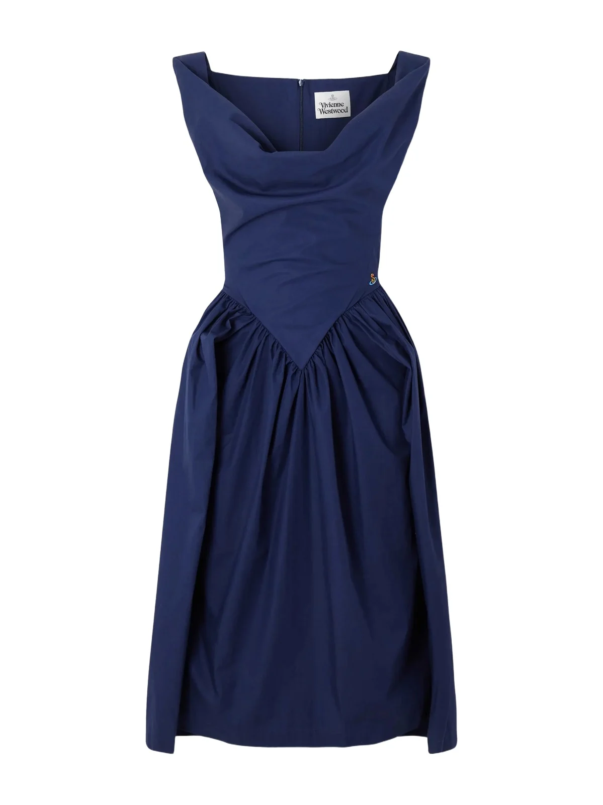 Sunday Gathered Cotton-poplin Midi Dress