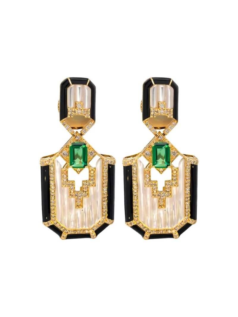 0.71ct Diamond 18K Gold Statement Earrings