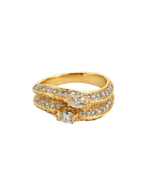 1.27ct Diamond 18K Gold Multi Row Ring 1.27ct Diamond 18K Gold Multi Row Ring