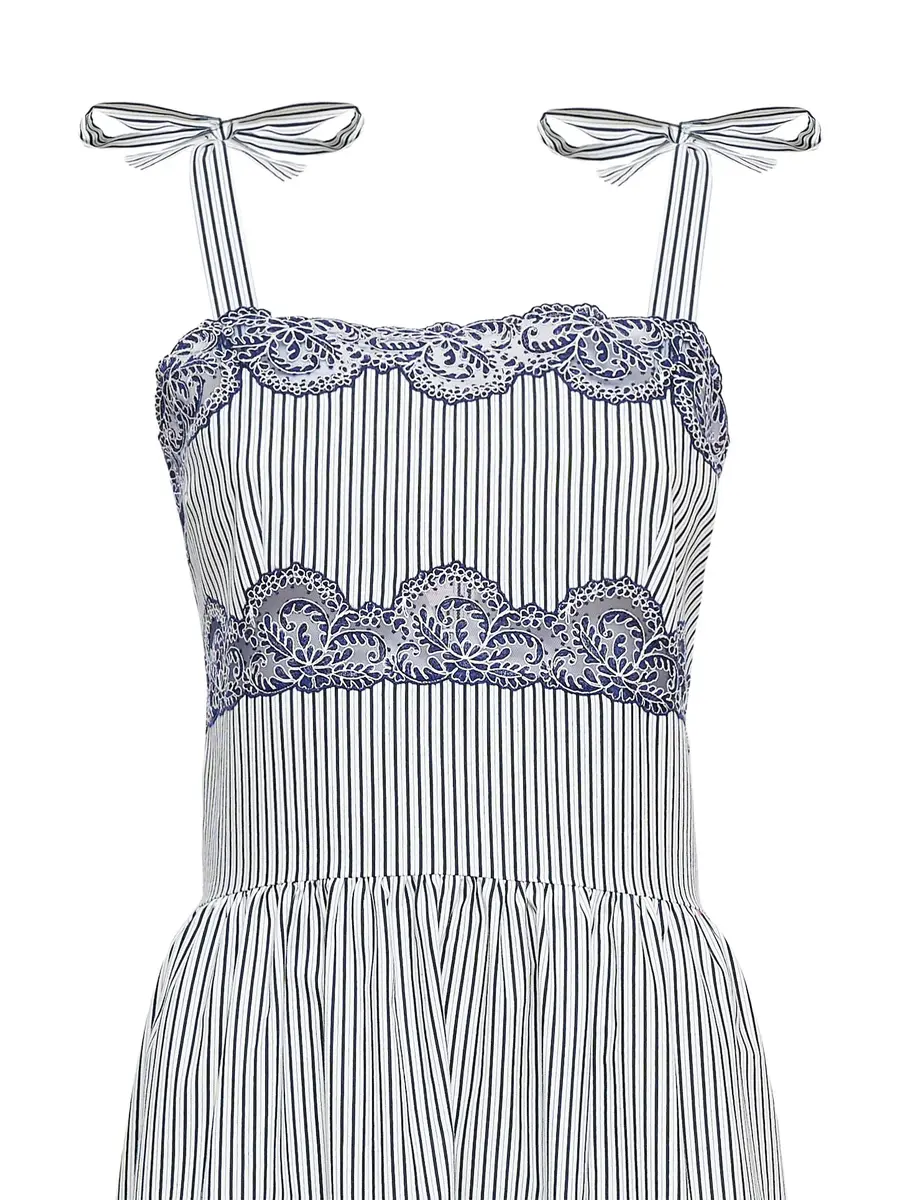 Loretta Caponi Sabine Lace-Trimmed Cotton Midi Dress | Thumbnail 5 Loretta Caponi Sabine Lace-Trimmed Cotton Midi Dress | Thumbnail 5