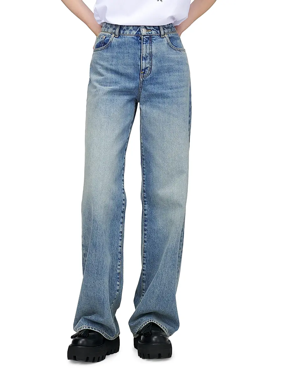 Alexander McQueen Women's Wide-Leg Jeans | Thumbnail 3 Alexander McQueen Women's Wide-Leg Jeans | Thumbnail 3
