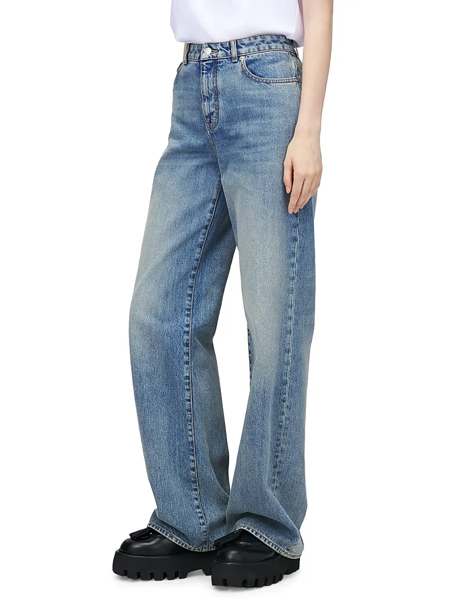 Alexander McQueen Women's Wide-Leg Jeans | Thumbnail 4 Alexander McQueen Women's Wide-Leg Jeans | Thumbnail 4