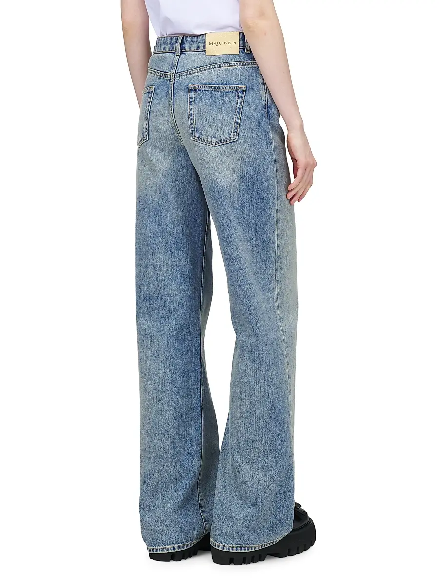 Alexander McQueen Women's Wide-Leg Jeans | Thumbnail 5 Alexander McQueen Women's Wide-Leg Jeans | Thumbnail 5