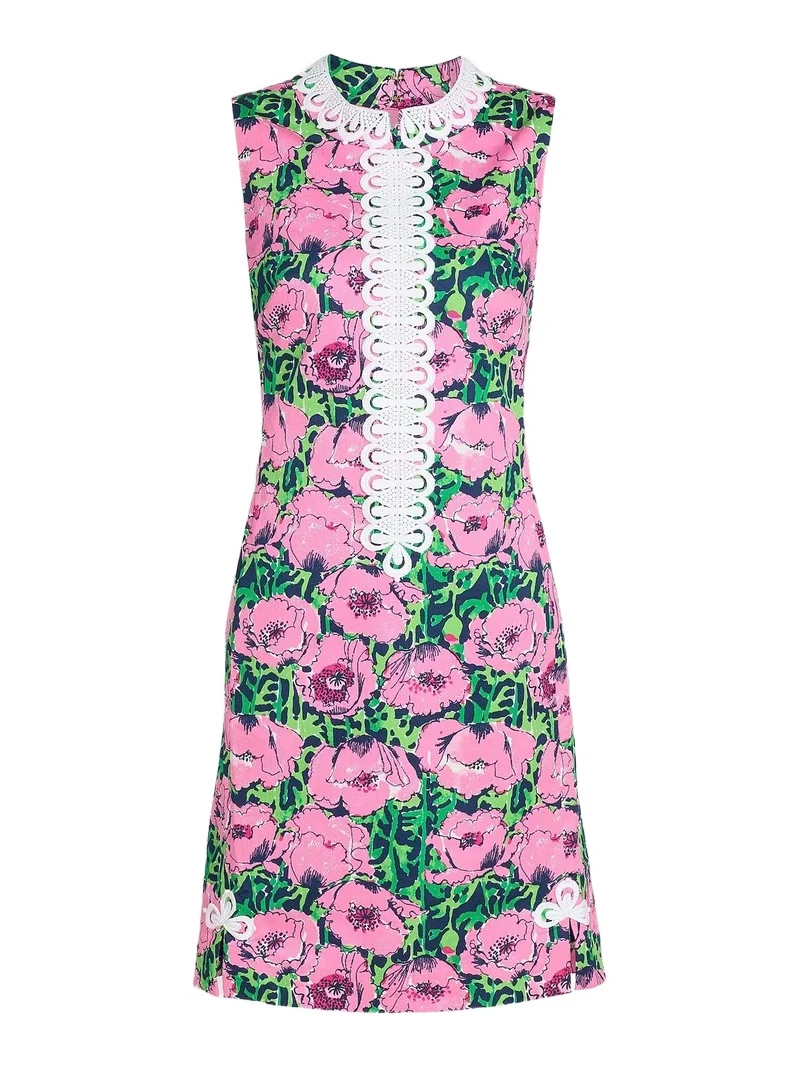 Women's Cleodora Floral Embroidered Sheath Minidress Women's Cleodora Floral Embroidered Sheath Minidress