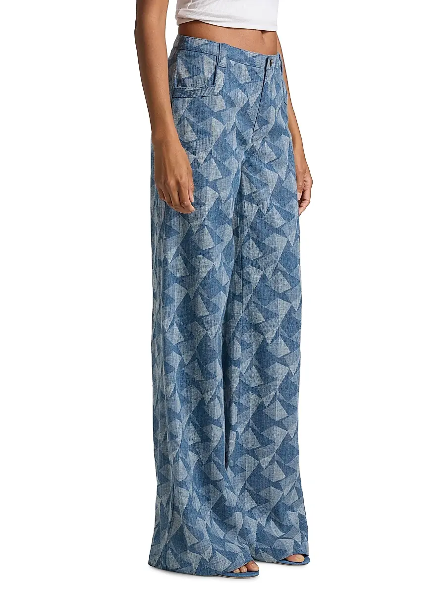 Ramy Brook Women's Leo Geometric Wide-Leg Jeans | Thumbnail 4 Ramy Brook Women's Leo Geometric Wide-Leg Jeans | Thumbnail 4
