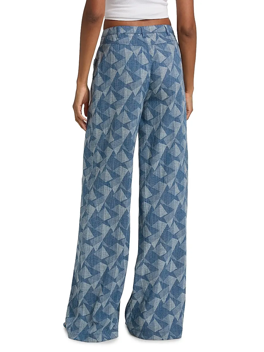 Ramy Brook Women's Leo Geometric Wide-Leg Jeans | Thumbnail 5 Ramy Brook Women's Leo Geometric Wide-Leg Jeans | Thumbnail 5