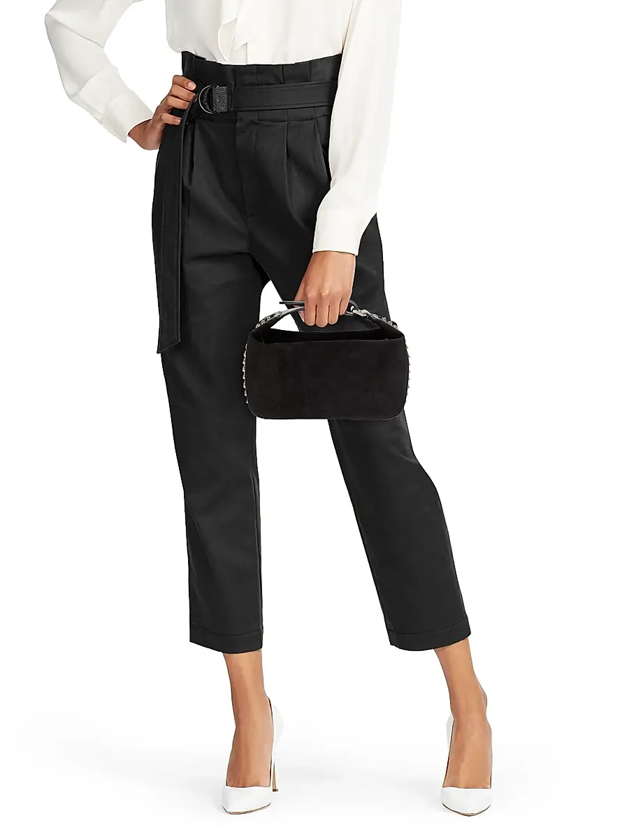 Christian Louboutin Women's Funky Dopp Suede Pouch Bag - Black Gold | Thumbnail 2 Christian Louboutin Women's Funky Dopp Suede Pouch Bag - Black Gold | Thumbnail 2