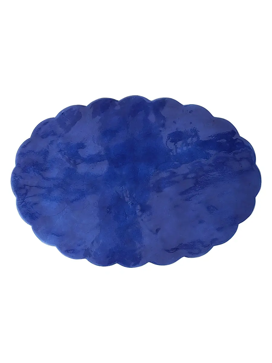 Shellcraft 4-Piece Capiz Shell Oval Placemats - Blue | Image 1 Shellcraft 4-Piece Capiz Shell Oval Placemats - Blue | Image 1