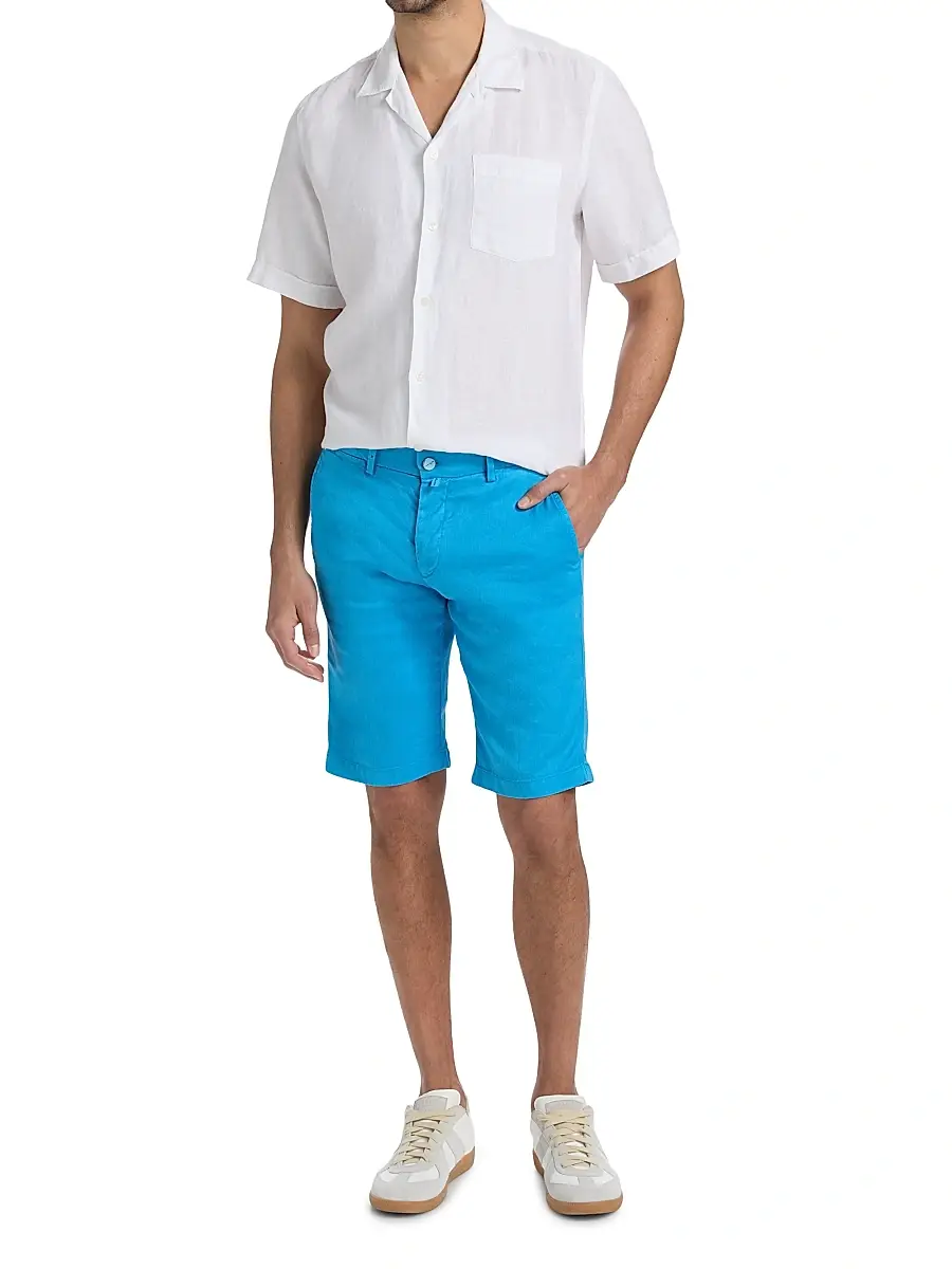 Kiton Men's Corabba Straight-Leg Shorts | Thumbnail 2