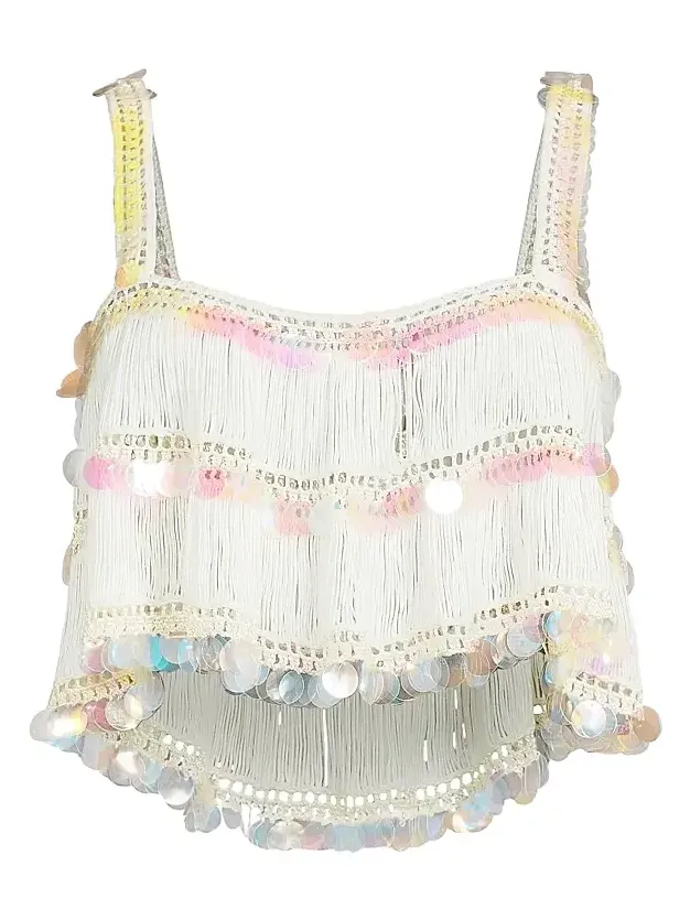 Women's Viola Crochet-Knit Sequined Tankini Top Women's Viola Crochet-Knit Sequined Tankini Top