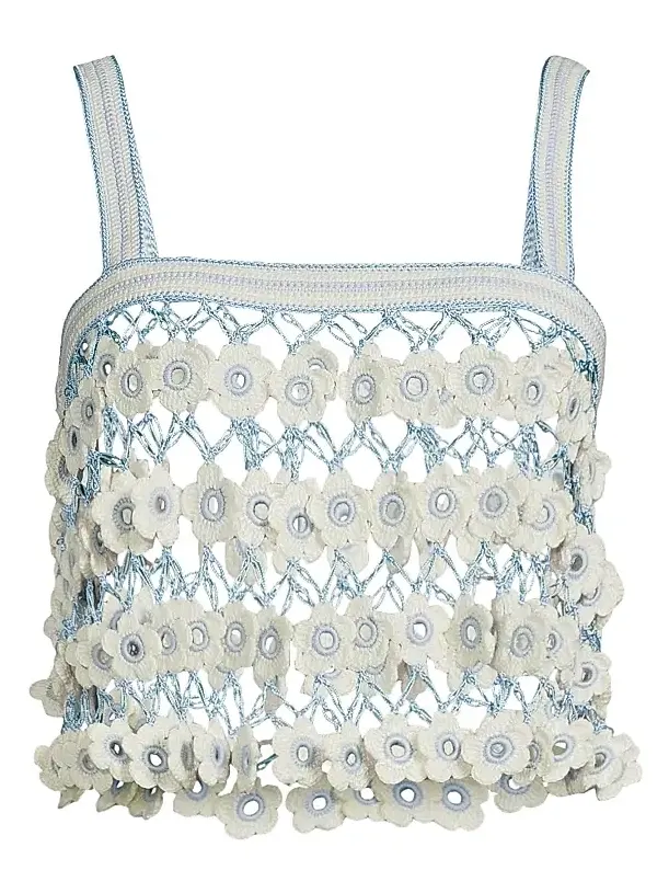 Women's Fleur Crochet-Knit Tankini Top Women's Fleur Crochet-Knit Tankini Top