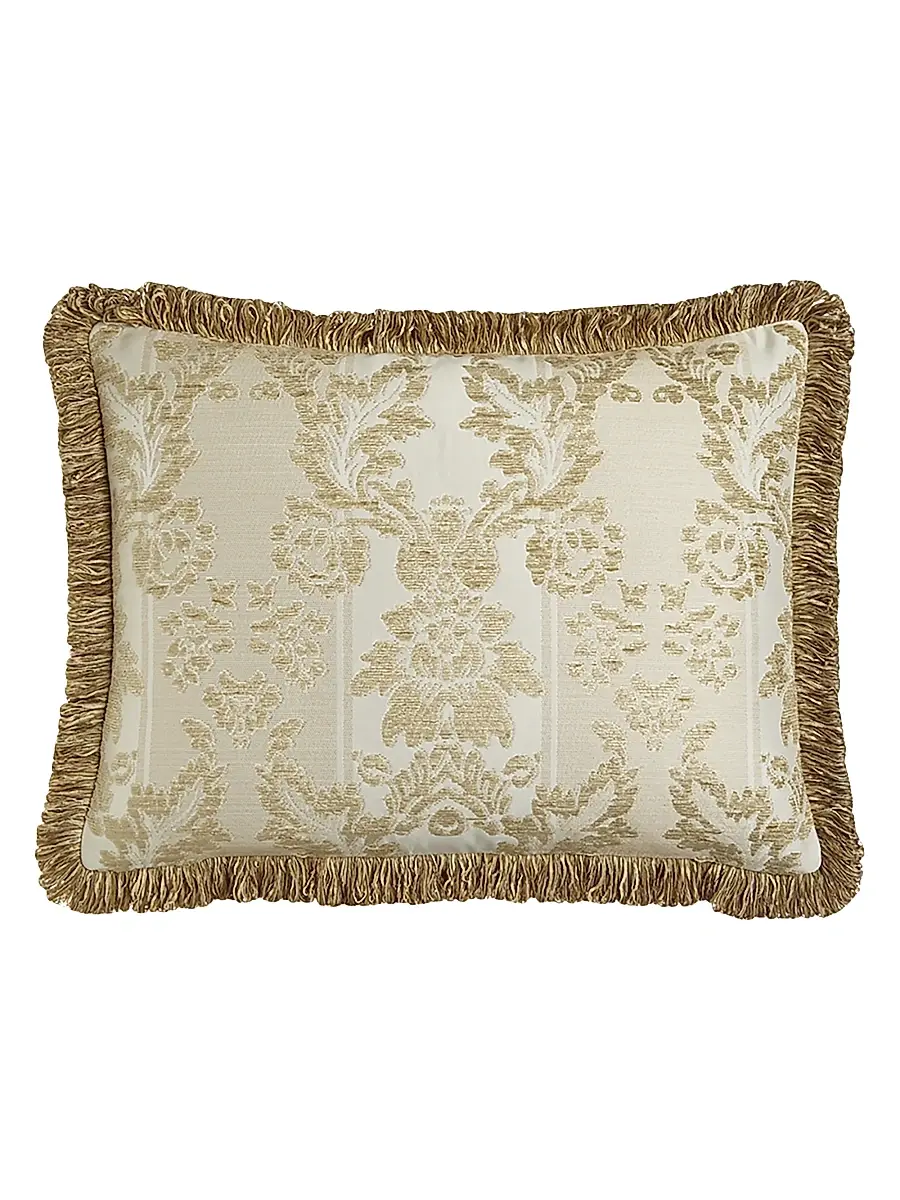 Austin Horn Antoinette King Chenille Sham with Loop Fringe - Beige