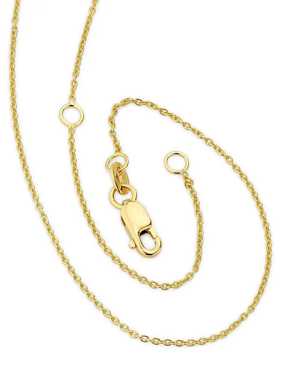 Roberto Coin Women's Tiny Treasures 18K Yellow Gold & 0.12 TCW Diamond Salty Pretzel Pendant Necklace - Yellow Gold | Thumbnail 3 Roberto Coin Women's Tiny Treasures 18K Yellow Gold & 0.12 TCW Diamond Salty Pretzel Pendant Necklace - Yellow Gold | Thumbnail 3