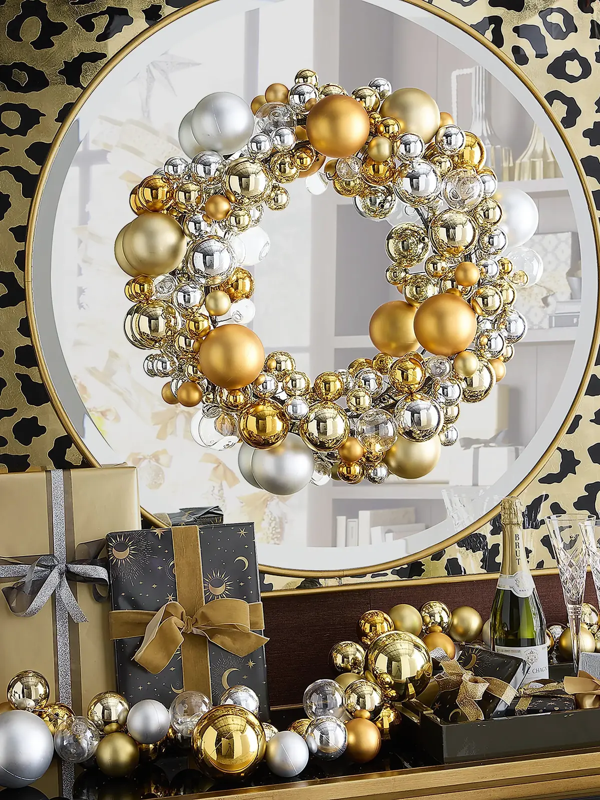 Cody Foster & Co New Traditional Two-Tone Glass Wreath