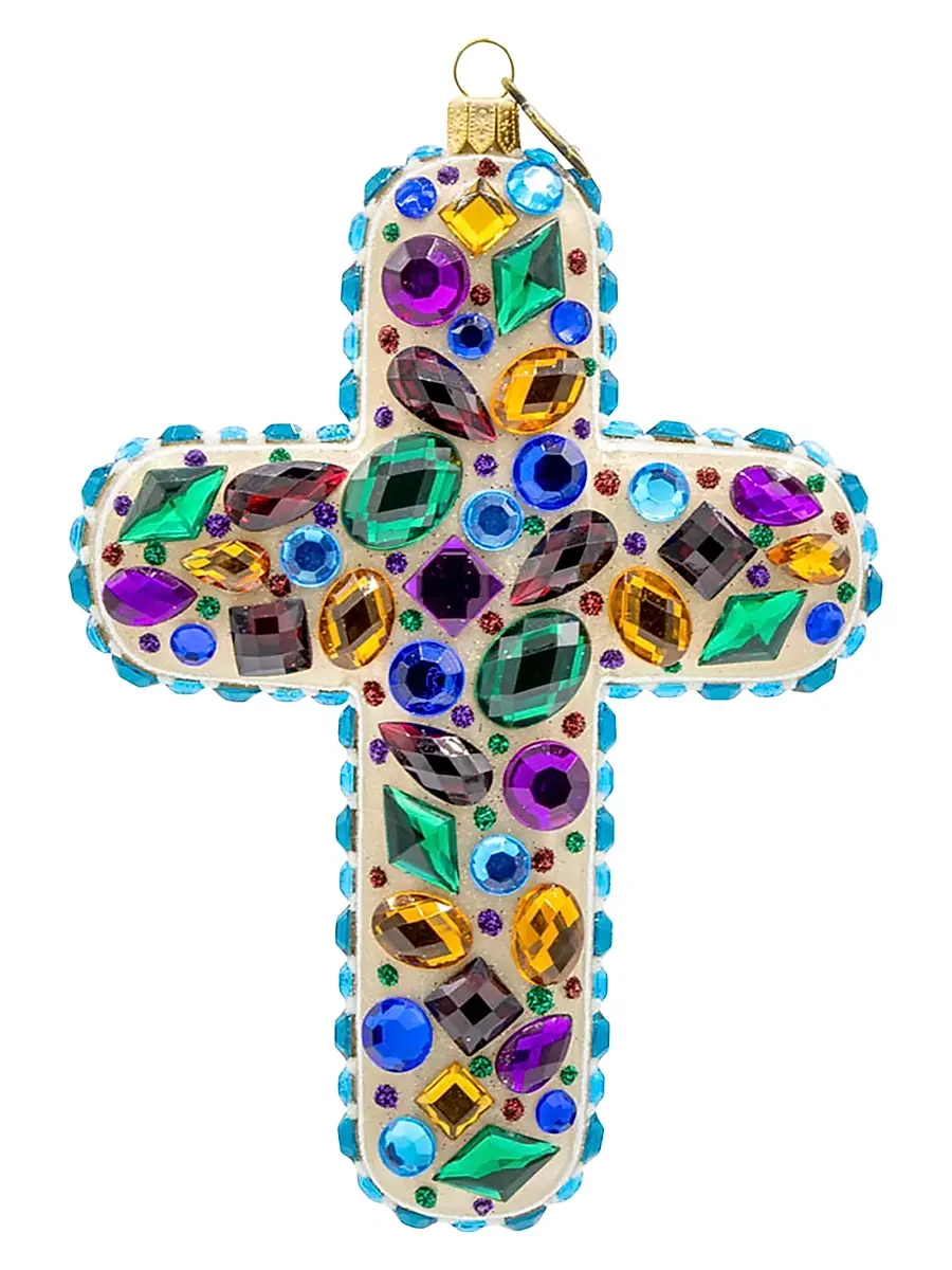 Jay Strongwater Bejeweled Cross Ornament | Image 1 Jay Strongwater Bejeweled Cross Ornament | Image 1