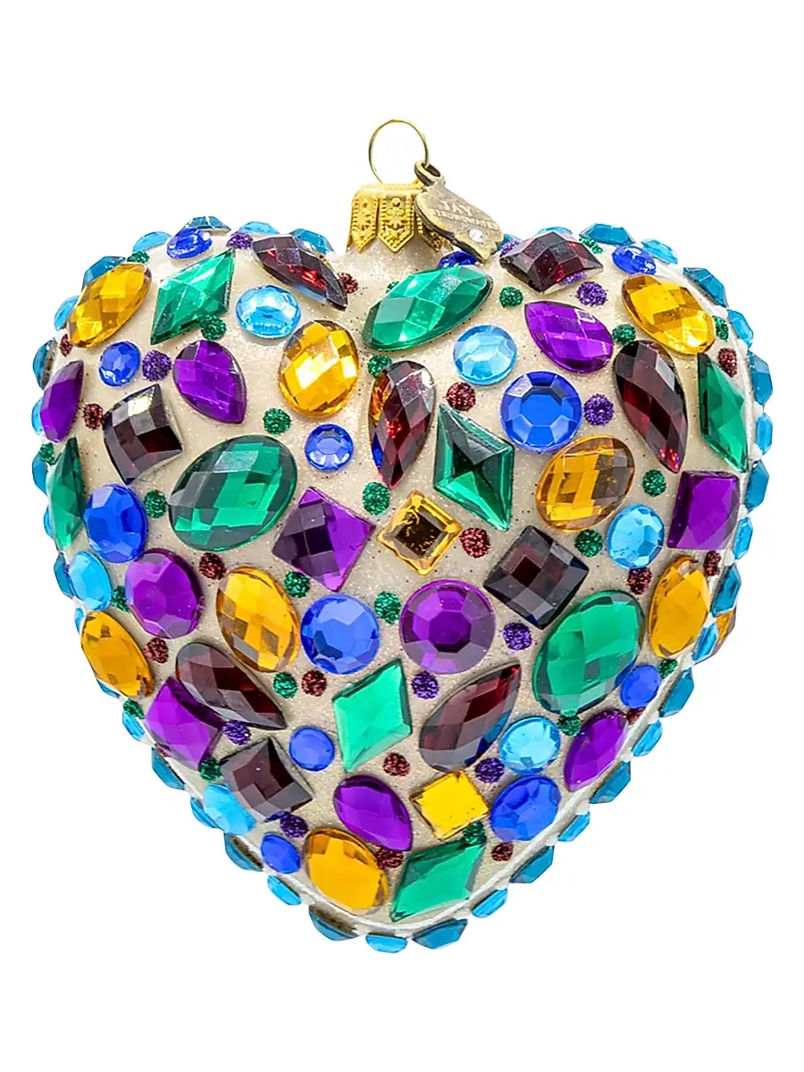 Jay Strongwater Crystal-Embellished Heart Ornament