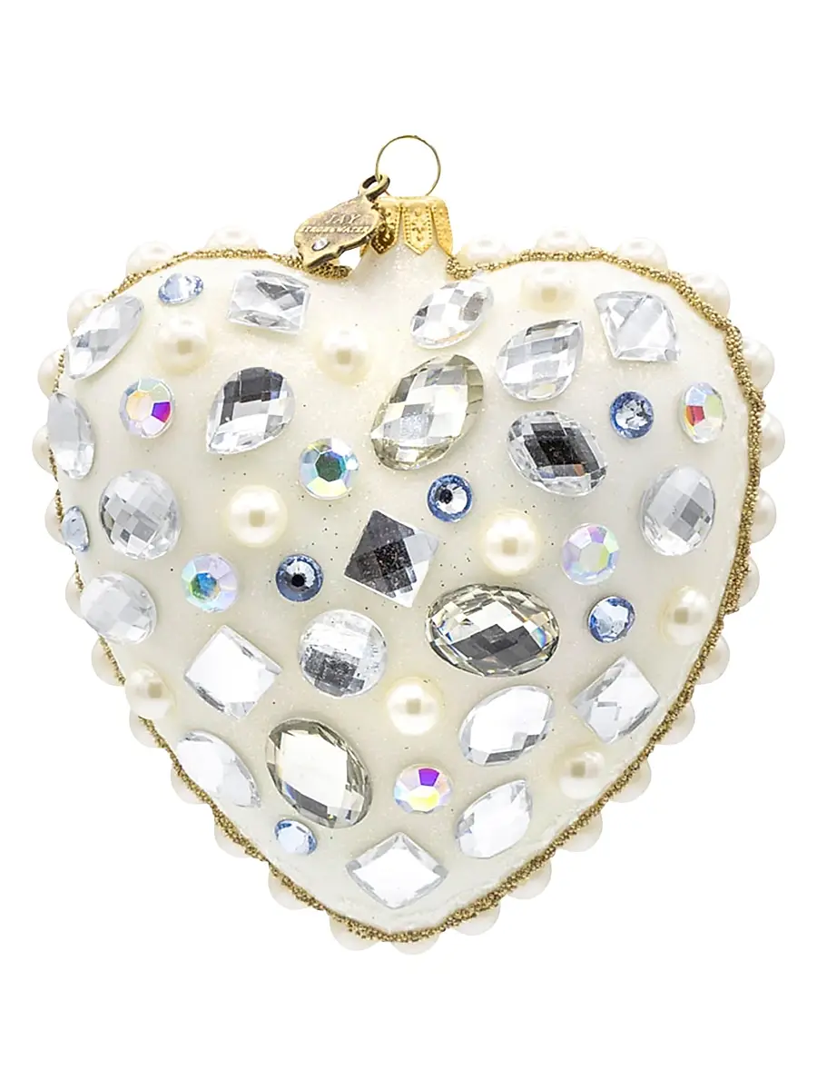 Jay Strongwater Bejeweled Heart Ornament | Image 1 Jay Strongwater Bejeweled Heart Ornament | Image 1