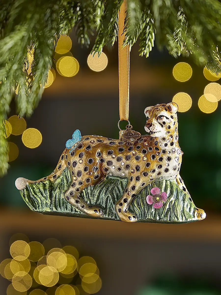 Jay Strongwater Spotted Majesty Christmas Ornament