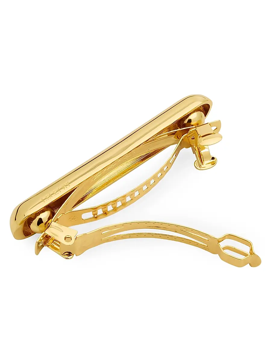 LELET NY Women's Glossy Goldtone Bar Barrette | Thumbnail 2