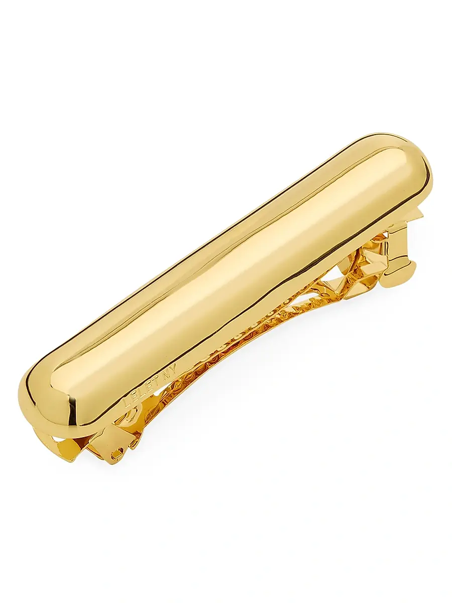 LELET NY Women's Glossy Goldtone Bar Barrette