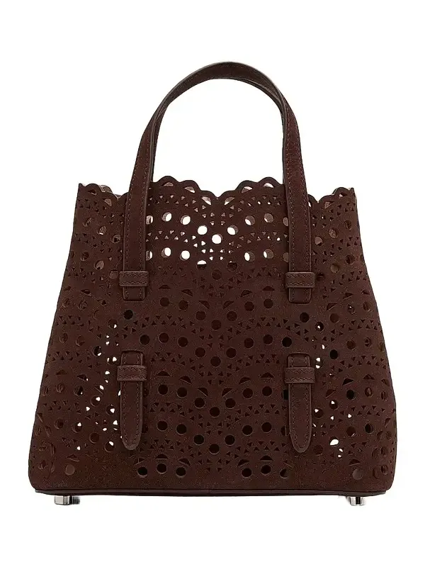 Women's Mina 20 Wave Perforated Suede Top Handle Bag Women's Mina 20 Wave Perforated Suede Top Handle Bag
